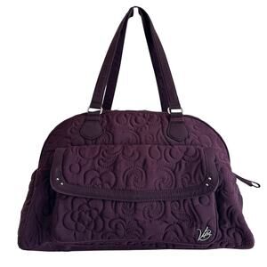 Vera Bradley Mulled Wine Microfiber Diaper Bag Large Lined Travel Shoulder Tote